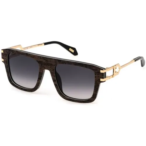 Schwarze Python Sonnenbrille Rauchverlauf , Damen, Größe: 53 MM - Just Cavalli - Modalova