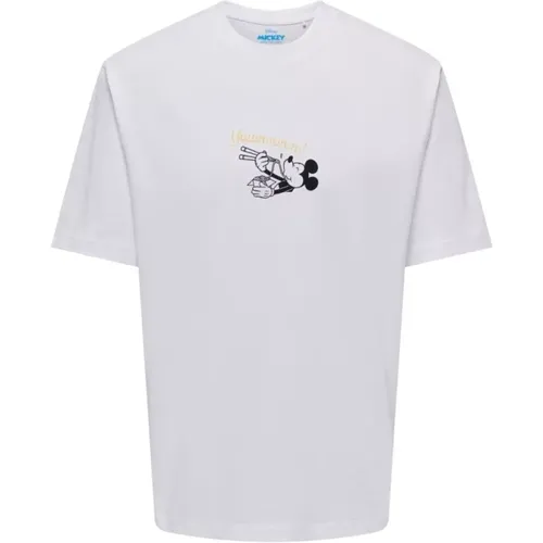 Casual Baumwoll T-Shirt , Herren, Größe: XL - Only & Sons - Modalova