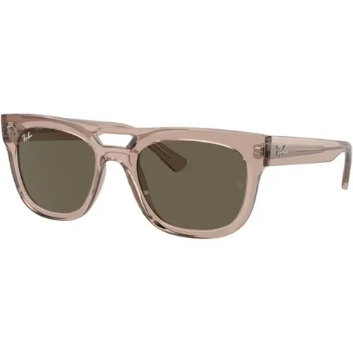 Klassische Beige Braune Sonnenbrille , unisex, Größe: 54 MM - Ray-Ban - Modalova