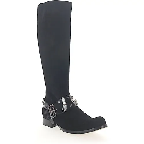 Veloursleder High Boots for Women , female, Sizes: 4 UK, 4 1/2 UK - Dsquared2 - Modalova