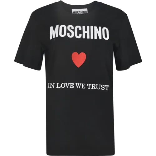 Stylische T-Shirts und Polos , Damen, Größe: XS - Moschino - Modalova