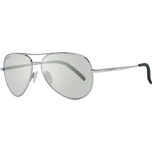 Silver Sunglasses for Men , male, Sizes: ONE SIZE - Serengeti - Modalova