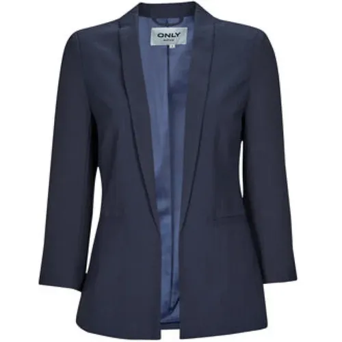 Damenblazer in Marineblau , Damen, Größe: S - Only - Modalova