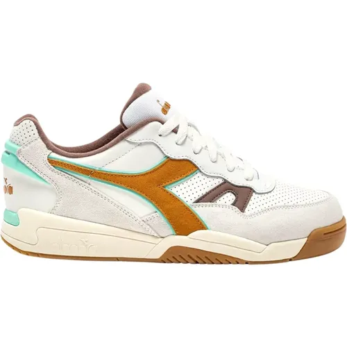 Retro Tennis Inspirierter Sportlicher Sneaker , Herren, Größe: 43 EU - Diadora - Modalova