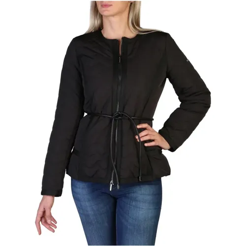 Womens Belted Zip Bomber Jacket , female, Sizes: M, XS - Armani Exchange - Modalova