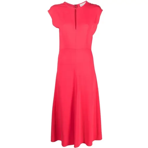 Wassermelonenrosa Ärmelloses Kleid , Damen, Größe: S - Forte Forte - Modalova