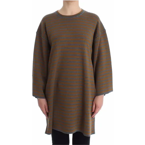 Cozy Yellow Striped Sweater Top , female, Sizes: XS - Dolce & Gabbana - Modalova