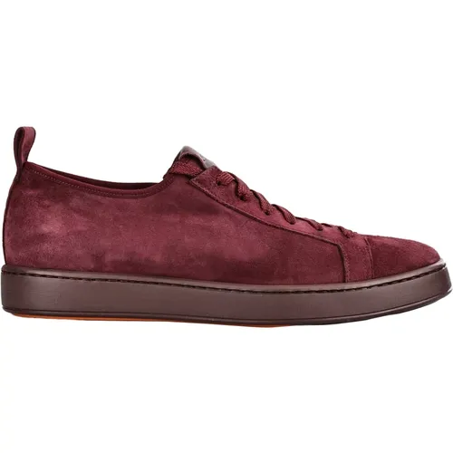 Italienische Ledersneakers , Herren, Größe: 45 EU - Santoni - Modalova