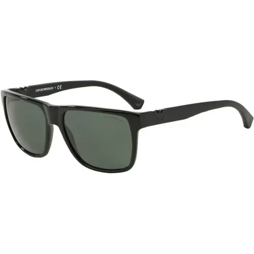 Glänzende Schwarze Sonnenbrille - Emporio Armani - Modalova