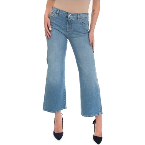 Wide Leg Denim Jeans , female, Sizes: W34 - Emporio Armani - Modalova