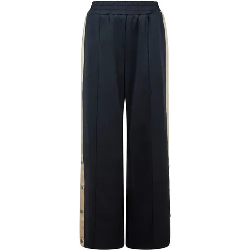 Sporty Striped Track Suit Pants Navy , female, Sizes: XS, L, M, S, 2XL, XL - NEO NOIR - Modalova