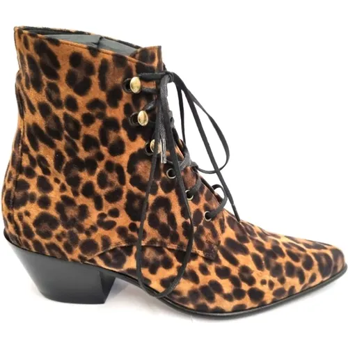 Classic Leather Boot , female, Sizes: 3 UK - Saint Laurent - Modalova