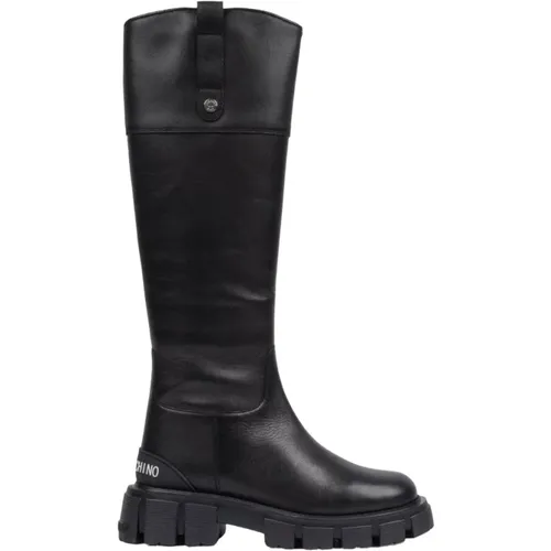 Leather Boots , female, Sizes: 3 UK - Love Moschino - Modalova
