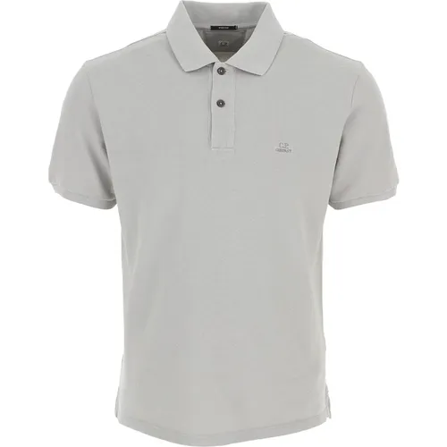 Light Grey Polo Shirt for Men , male, Sizes: M, S - C.P. Company - Modalova