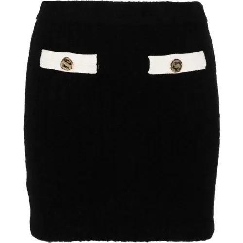 Knitted Skirt with Gold Buttons , female, Sizes: L, S, M - Self Portrait - Modalova