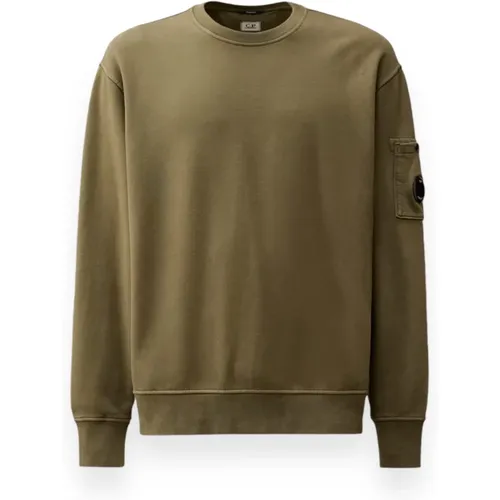 Diagonaler Fleece Gebürsteter Sweatshirt , Herren, Größe: 3XL - C.P. Company - Modalova