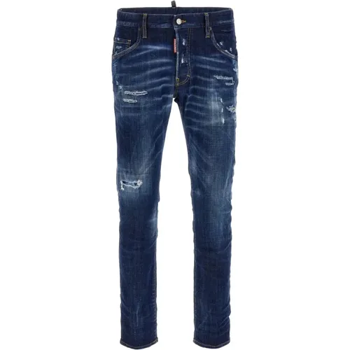 Zerrissene Slim-Fit Jeans , Herren, Größe: 2XL - Dsquared2 - Modalova