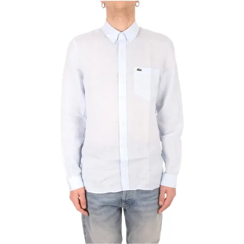 Light Linen Long-Sleeved Shirt , male, Sizes: 4XL - Lacoste - Modalova