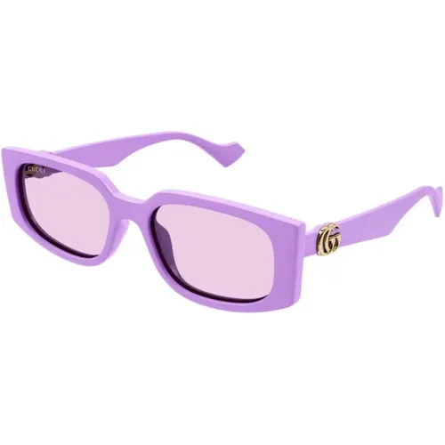 Violette Sonnenbrille Gg1534S 004 , Damen, Größe: 55 MM - Gucci - Modalova