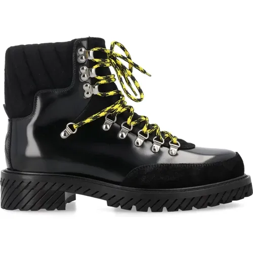 Gestreifter Diag Schnürstiefel , Herren, Größe: 41 EU - Off White - Modalova