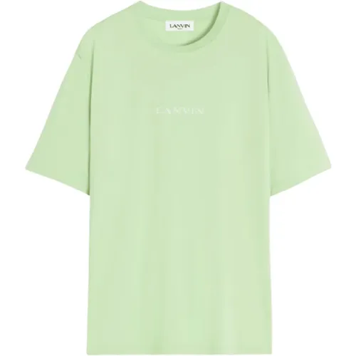 Besticktes Mandel Tee-Shirt , Herren, Größe: S - Lanvin - Modalova