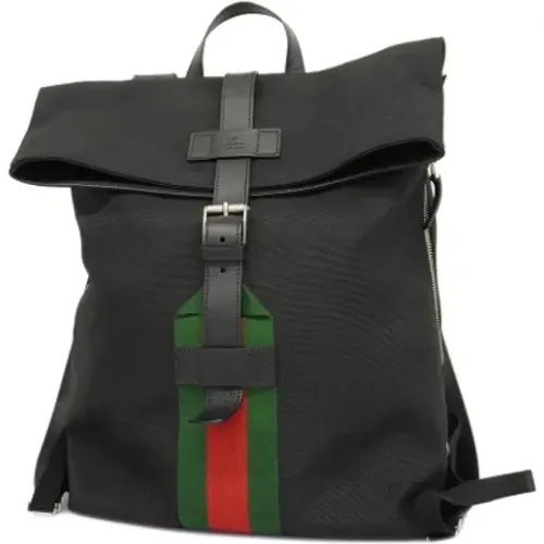 Pre-owned Canvas backpacks , male, Sizes: ONE SIZE - Gucci Vintage - Modalova