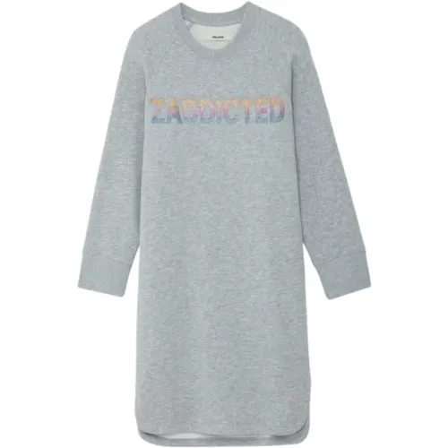 Glitter Zaddicted Sweatshirt Dress , female, Sizes: M, S - Zadig & Voltaire - Modalova