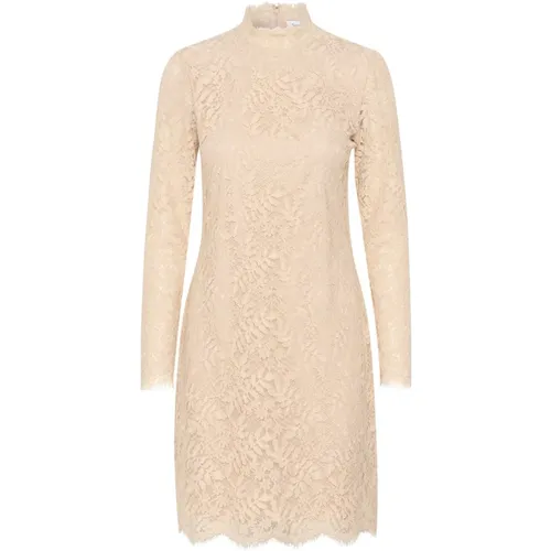 Elegant Lace Dress Gray Morn , female, Sizes: M, 2XL - Saint Tropez - Modalova