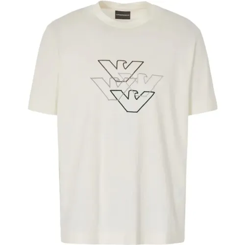 Men Logo Print T-Shirt , male, Sizes: L, XL - Emporio Armani - Modalova