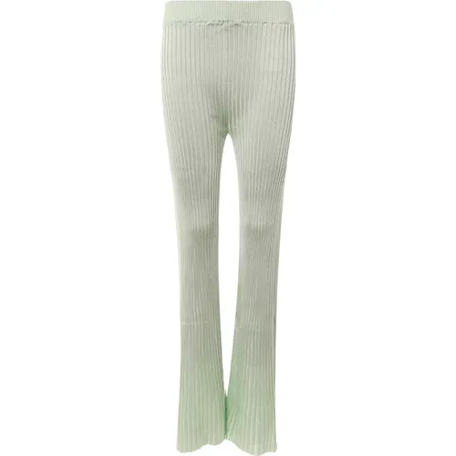 Grüne Flared Hose mit Elastischem Bund , Damen, Größe: XS - Jil Sander - Modalova