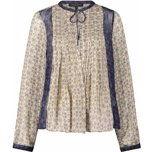Bluse mit kontrastierenden Farben und modernem Design , Damen, Größe: XS - Rag & Bone - Modalova