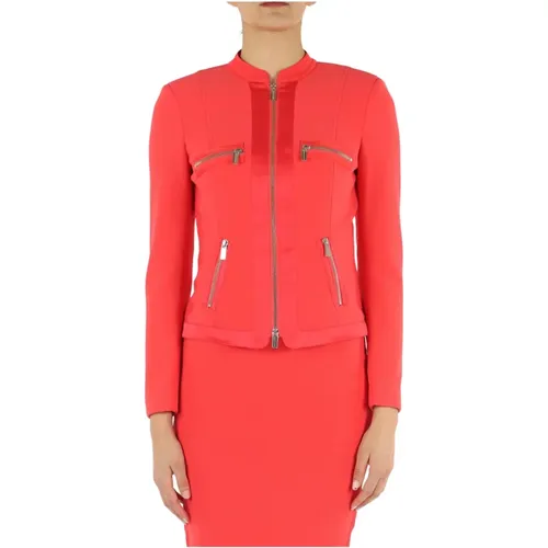 Rote Blazer Jacke Damen Synthetischer Stoff,Stilvolle Marciano Jacken - Guess - Modalova