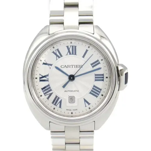 Pre-owned Stainless Steel watches , female, Sizes: ONE SIZE - Cartier Vintage - Modalova