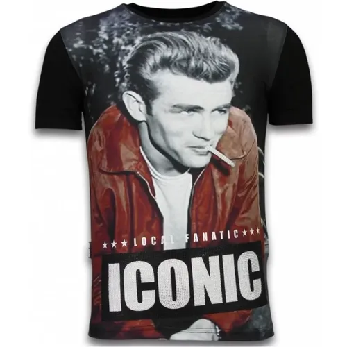James Dean Iconic - Herren T-Shirt - 11-6264Z , Herren, Größe: S - Local Fanatic - Modalova