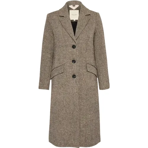 Braune Tweed Mix Jacke Klassischer Stil , Damen, Größe: 3XL - Part Two - Modalova