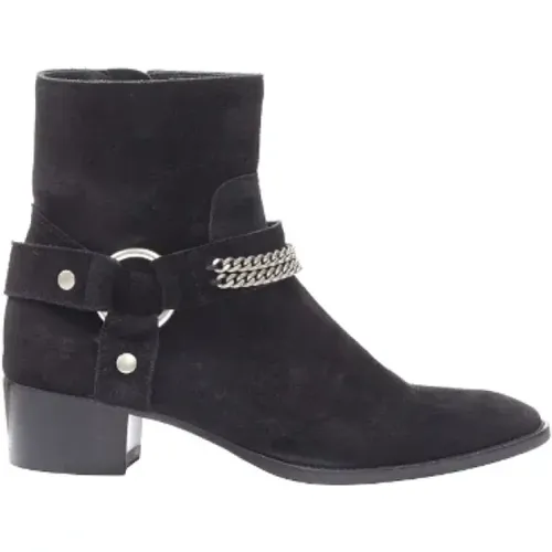 Pre-owned Suede boots , female, Sizes: 3 1/2 UK - Yves Saint Laurent Vintage - Modalova