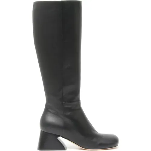 Virgus Leather Boots , female, Sizes: 5 1/2 UK - SPORTMAX - Modalova
