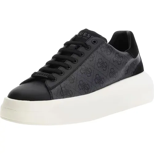 Schwarze Sneakers 4G Logo Wildleder Einsätze , Herren, Größe: 41 EU - Guess - Modalova