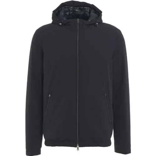 Hooded Zipper Coat , male, Sizes: M, 2XL, XL, L, 3XL, 4XL - Herno - Modalova