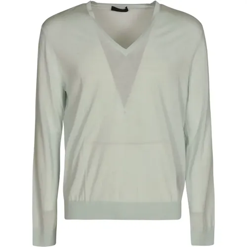 V-neck Knit Sweater , male, Sizes: M - Prada - Modalova