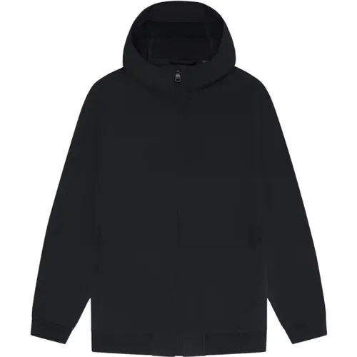 Tonal Fleece Back Jacke Schwarz , Herren, Größe: 2XL - Lyle & Scott - Modalova