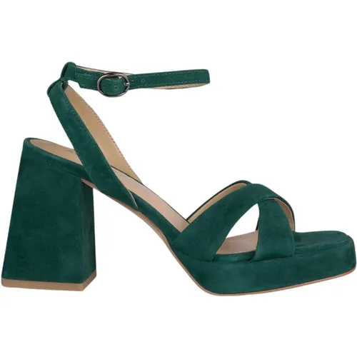 Block heel cross-strap sandals , female, Sizes: 5 UK, 6 UK - Alma en Pena - Modalova