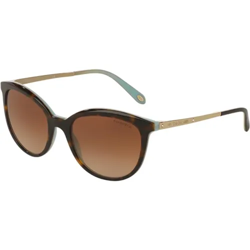 Havana Turquoise/ Shaded Sunglasses , female, Sizes: 54 MM - Tiffany - Modalova