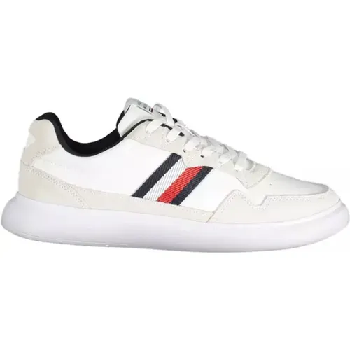 Weiße Sneakers mit Kontrastierenden Akzenten , Herren, Größe: 42 EU - Tommy Hilfiger - Modalova