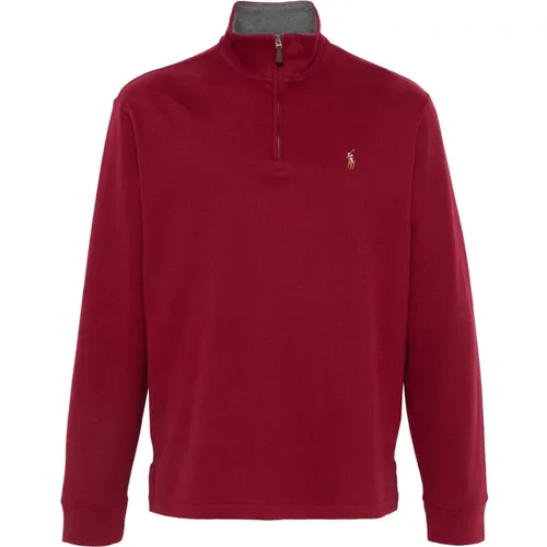 Cotton half-zip knitwear , male, Sizes: M, XL, L - Ralph Lauren - Modalova