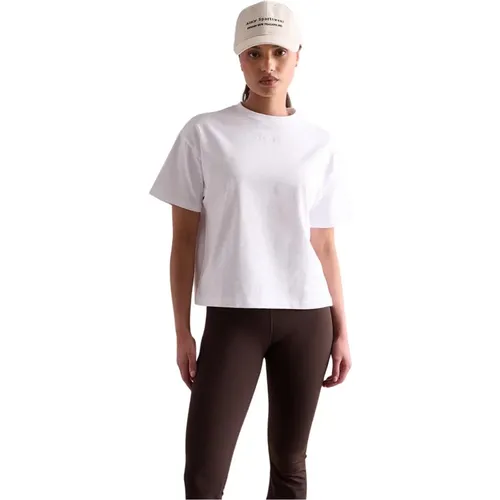 Weiße Boxy T-Shirt , Damen, Größe: S - Aim'n - Modalova