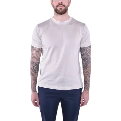 Luxuriöses Giza Cotton Crewneck T-Shirt Beige , Herren, Größe: XL - Eleventy - Modalova