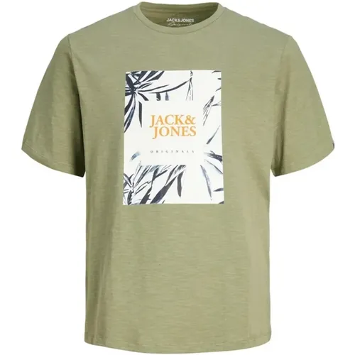 Bedrucktes T-Shirt , Herren, Größe: 2XL - jack & jones - Modalova