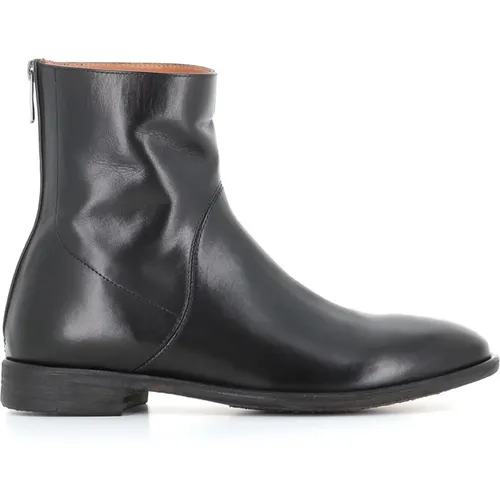 Leather Zipper Boots with Rubber Sole , male, Sizes: 10 UK, 7 UK, 7 1/2 UK - Alberto Fasciani - Modalova