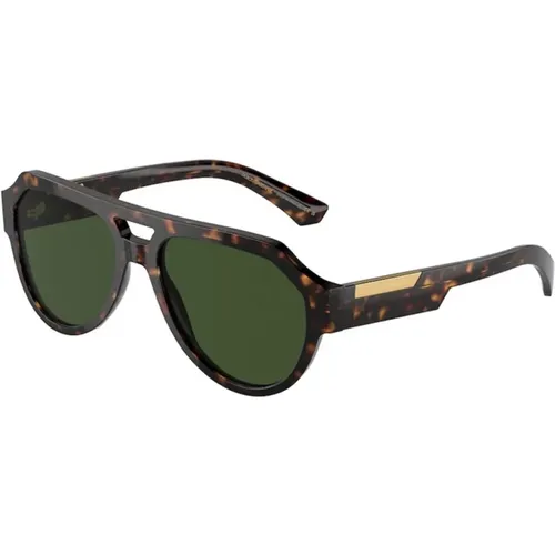 Green Dark Carey Sunglasses Model Dg4466 , female, Sizes: 56 MM - Dolce & Gabbana - Modalova